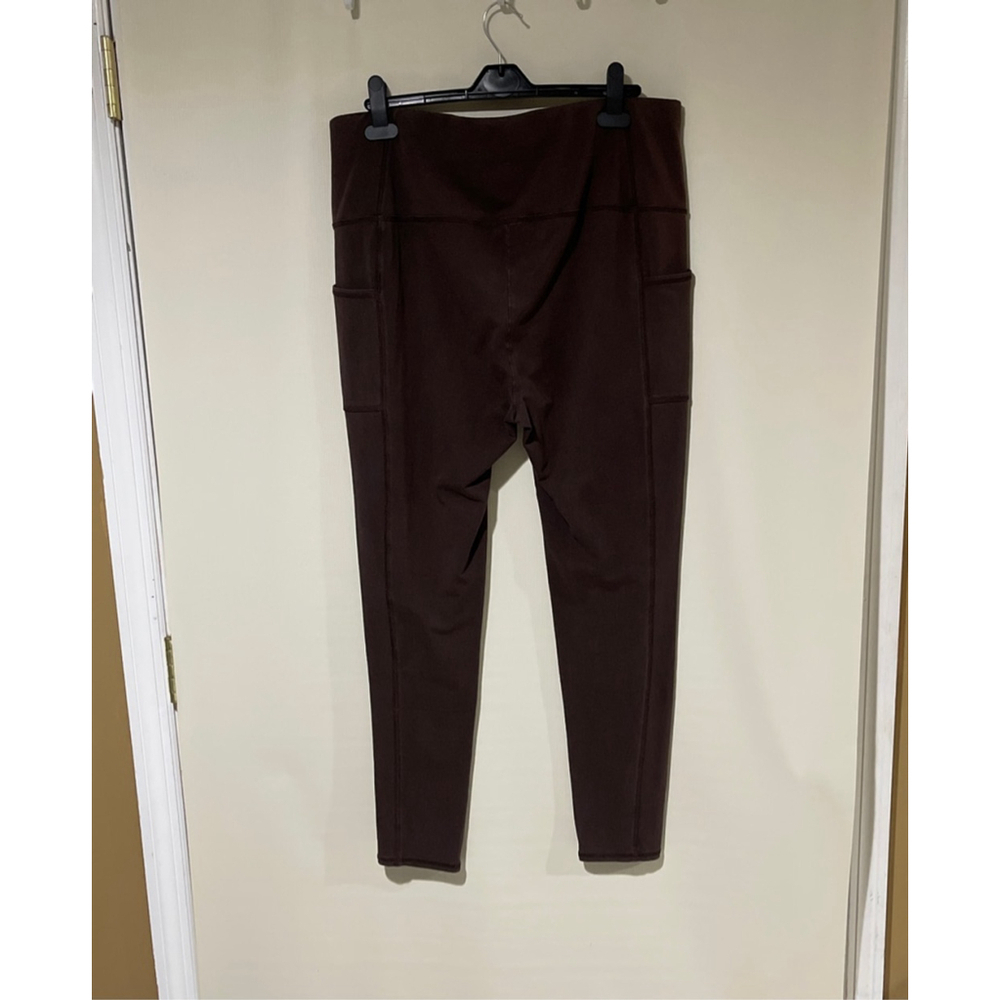 NWOT Women's Chico's Zenergy Brown Leggings with Pockets SZ 2R/12/14R - Picture 7 of 9